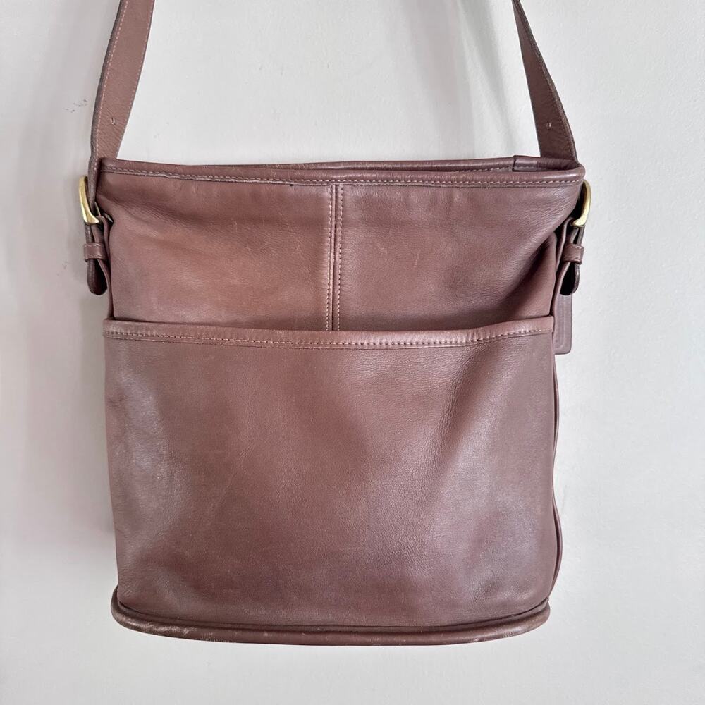 Coach Vintage Bleeker Leather Bag Cappuccino Brown Crossbody 4153